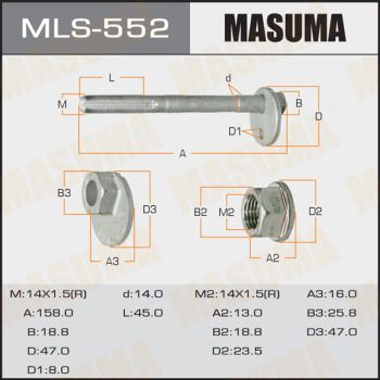 MLS552 MASUMA КОМПЛЕКТ( Болтэксцентрикгайка )