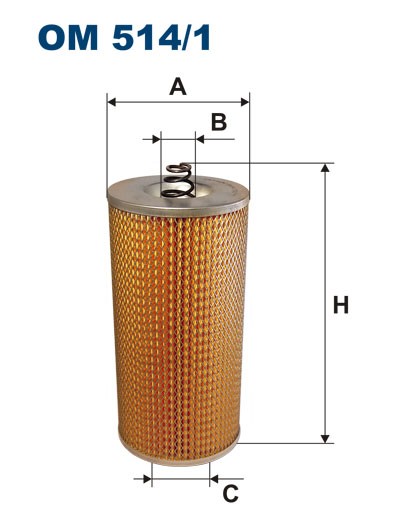 OM5141 FILTRON Фильтр  масляный  с  пружиной  большой  H=248.0мм  [OM51