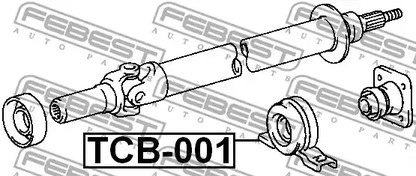 TCB001 FEBEST Подшипник подвесной