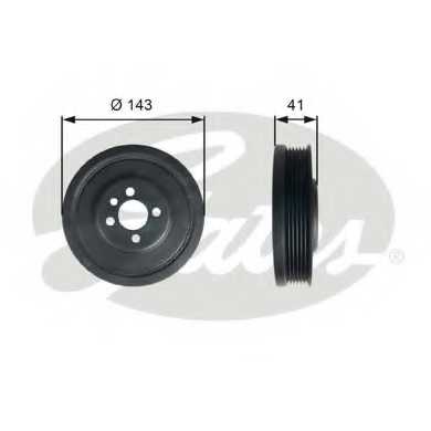 TVD1001 GATES Ременный  шкив,  коленчатый  вал