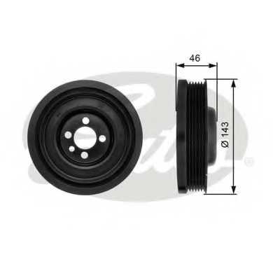 TVD1040 GATES Ременный  шкив,  коленчатый  вал