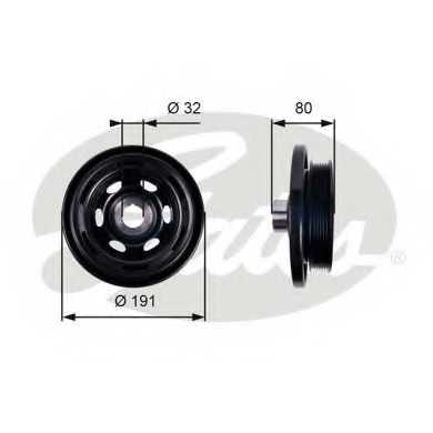 TVD1089 GATES Ременный  шкив,  коленчатый  вал