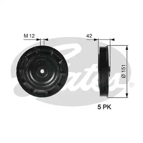 TVD1116 GATES Ременный  шкив,  коленчатый  вал