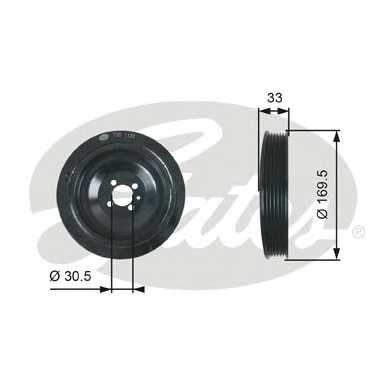 TVD1131 GATES ШКИВ  КОЛЕНВАЛА  OP  ASTRA  H,  SIGNUM,  VECTRA  C,  SAAB