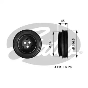 TVD1138 GATES Ременный  шкив