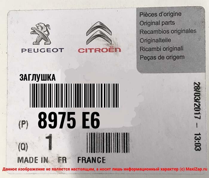 8975E6 PEUGEOT / CITROEN Заглушка